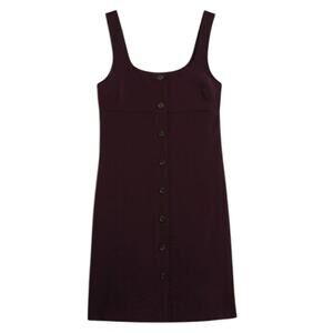 Banana Republic Plum Button Front Midi Dress Preppy‎ Workwear Size 8